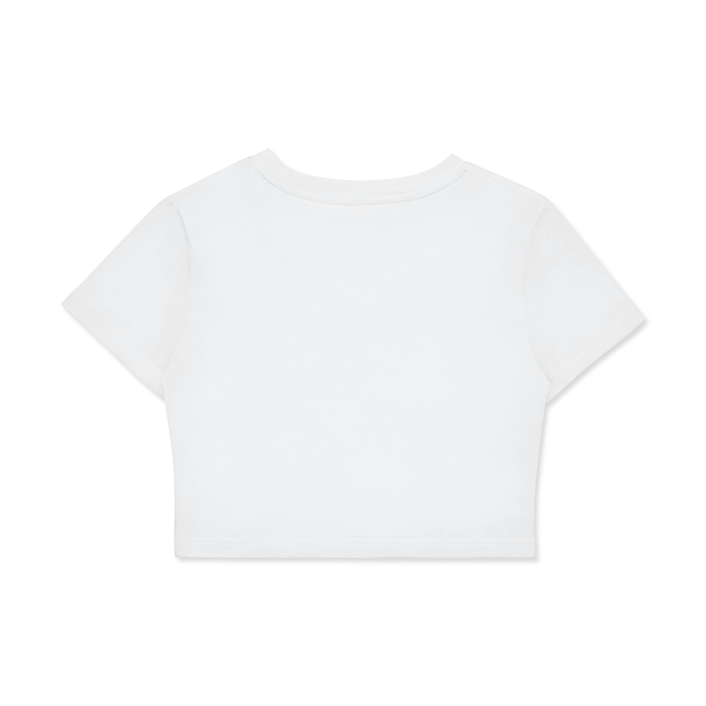 Cat with Bow Fitted Crop Cotton T-Shirt
