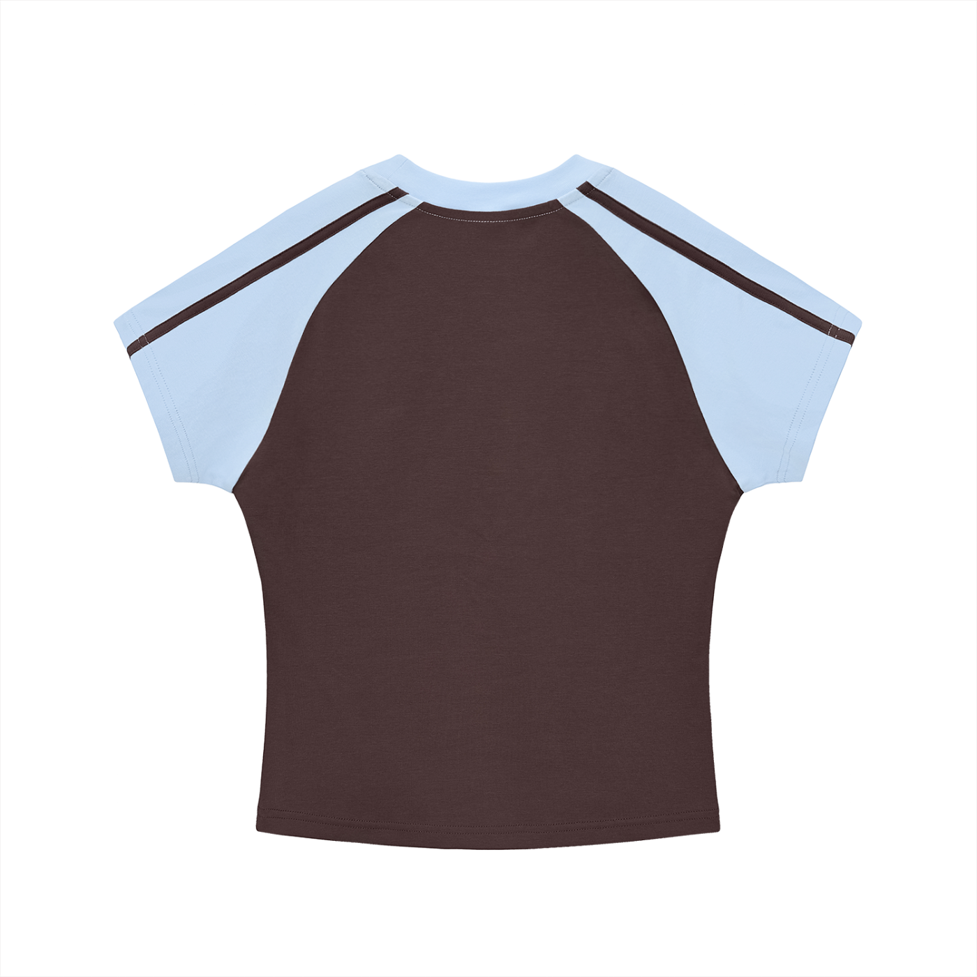 Daisies Contrast Stripes Bodycon Raglan  Sleeve T-Shirt