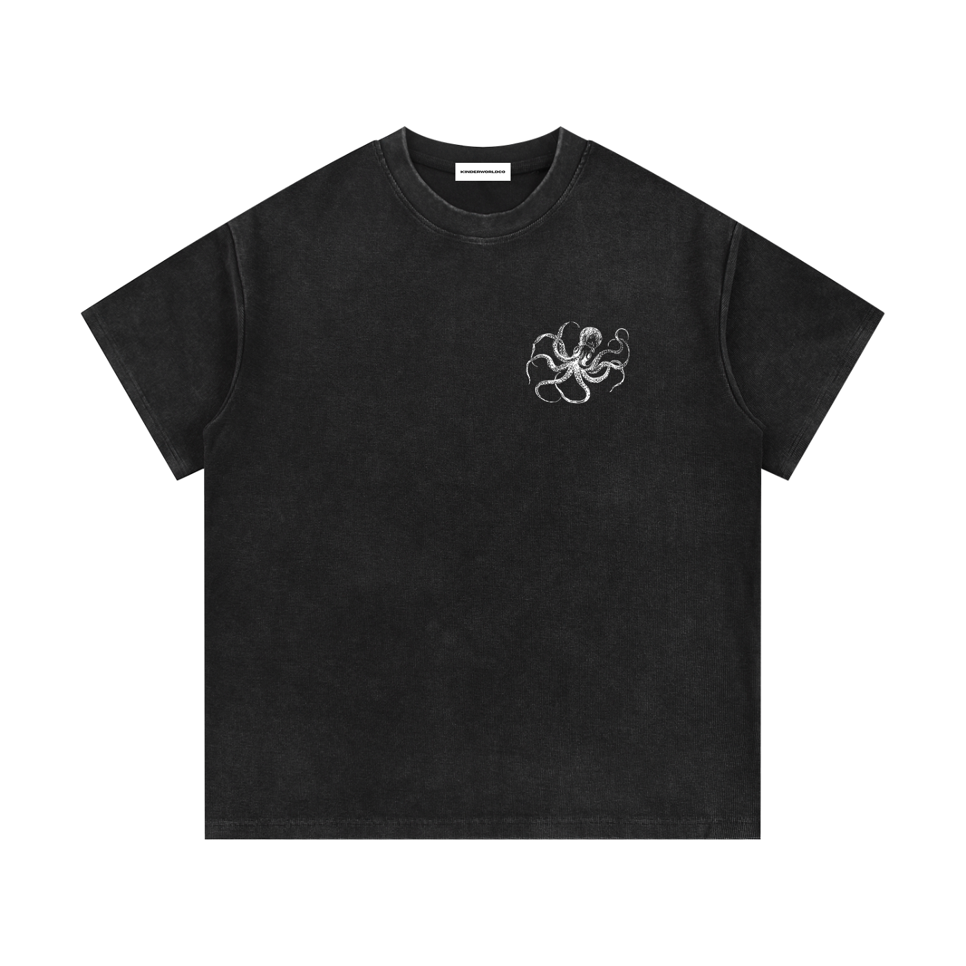Mineral Wash Waffle Knit T-Shirt