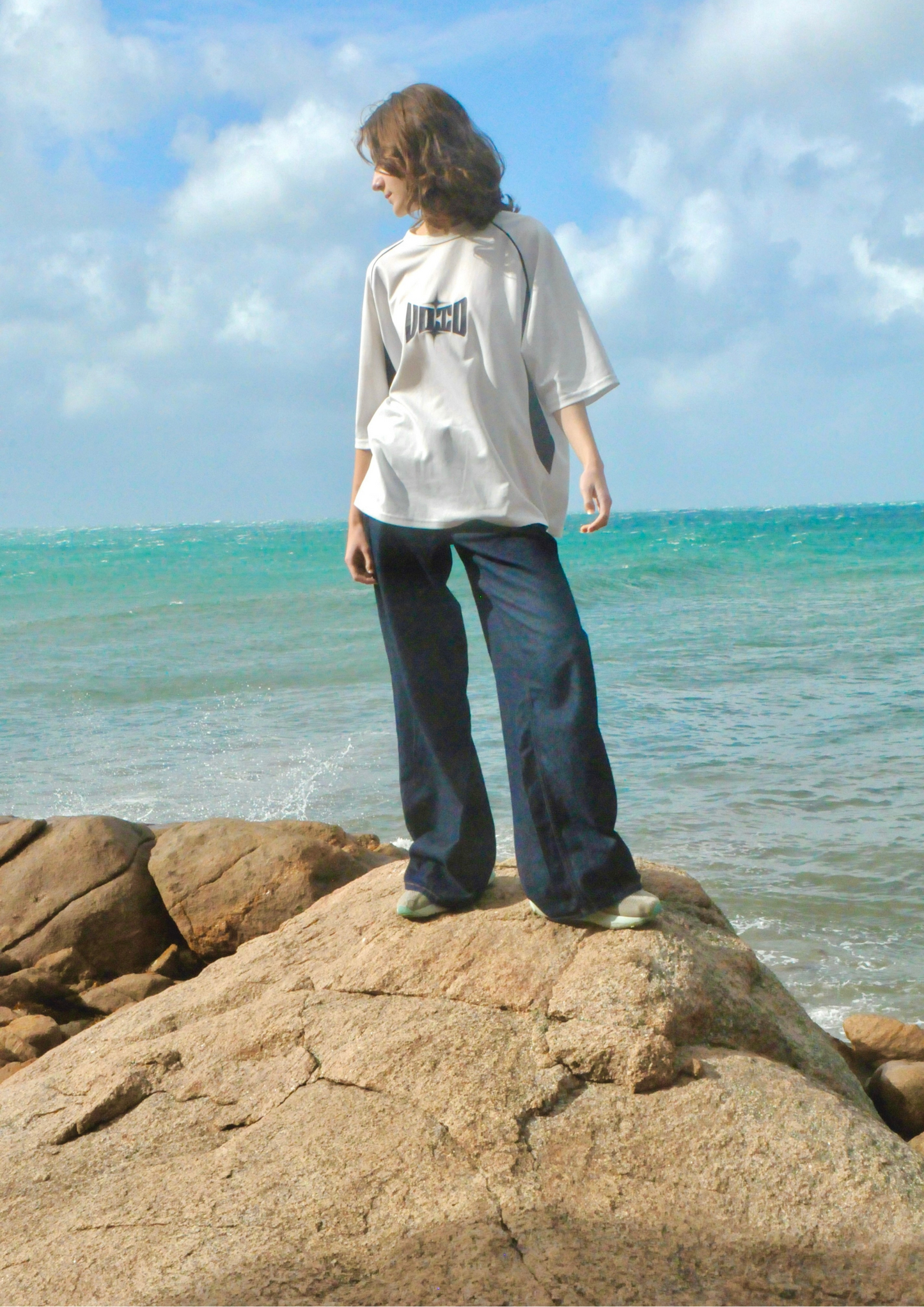 VOID Contrast Piping Panel Raglan T-Shirt