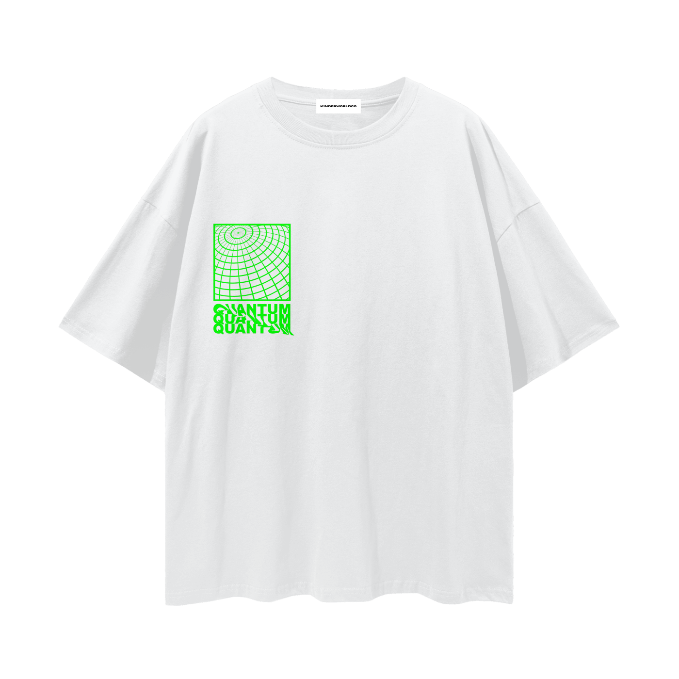 INTERSTELLAR - QUANTUM Green Streetwear Loose Drop Shoulder T-Shirt
